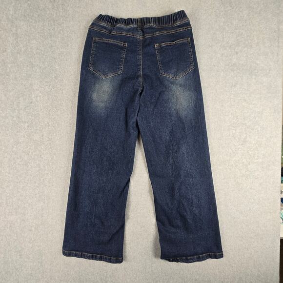 PRNIT HREOIS Jeans Womens Size Large Pull On 28" Elastic Waist - Picture 2 of 16